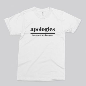 Μπλουζάκι κοντομάνικο unisex | Λευκό | Apologies.