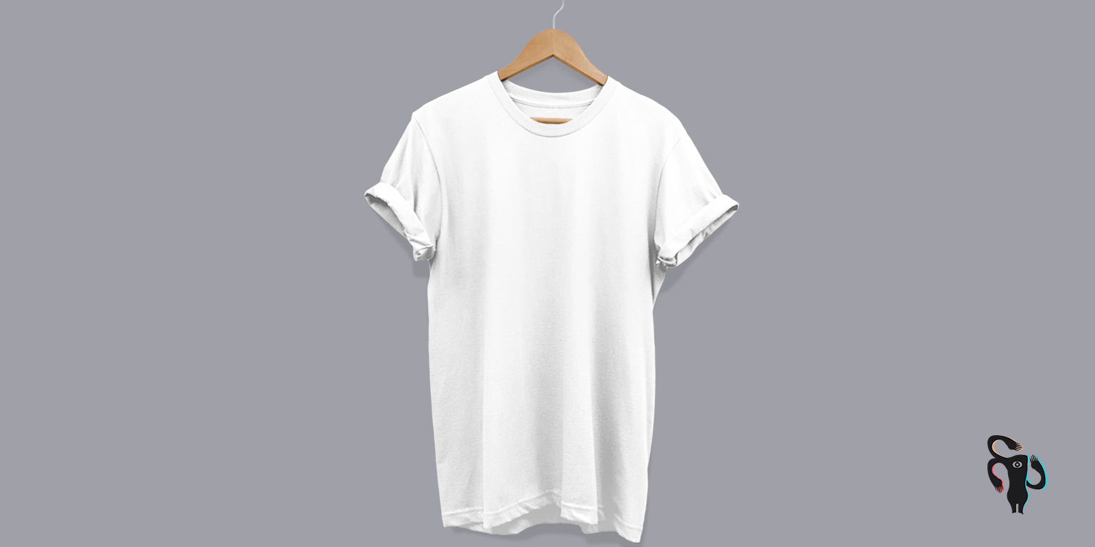 Δείτε στυλ σε λευκό ανδρικό μπλουζάκι.