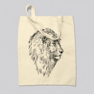 Τσάντα υφασμάτινη | Κρεμ | The lion.